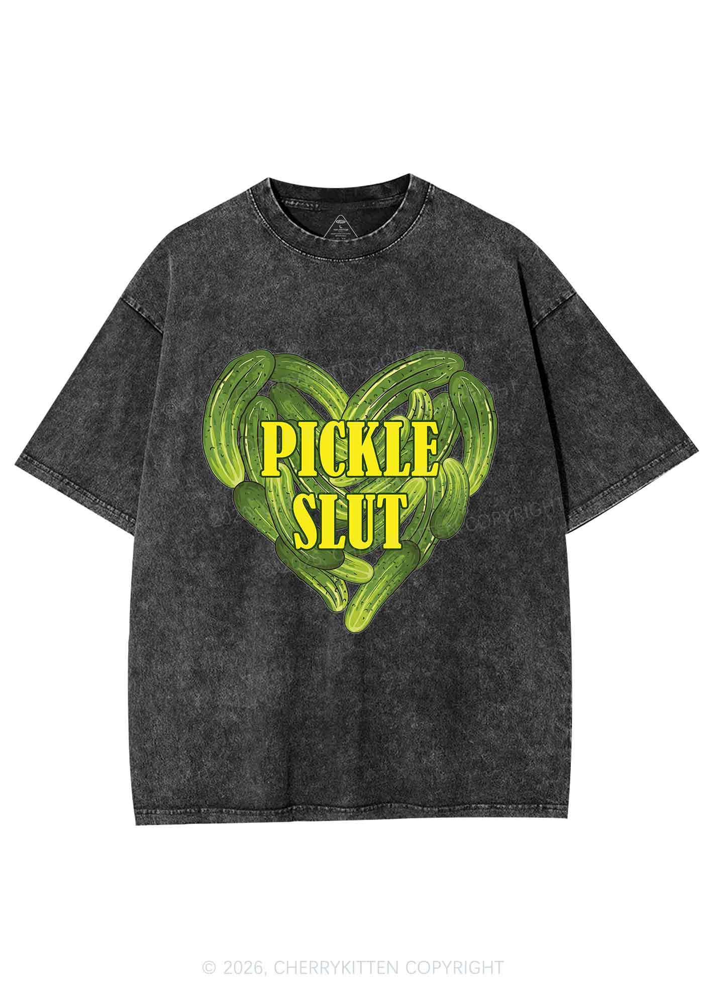 Pickle Slxt Valentine's Day Y2K Shirts Washed Tee Cherrykitten