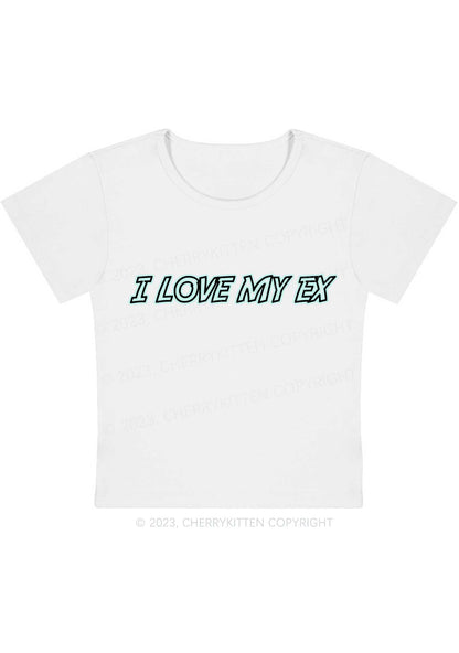Curvy I Love My Ex Y2K Baby Tee Cherrykitten