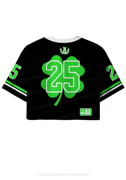 Custom Lucky Horseshoe St Patricks Y2K Crop Sport Jersey Shirts Cherrykitten