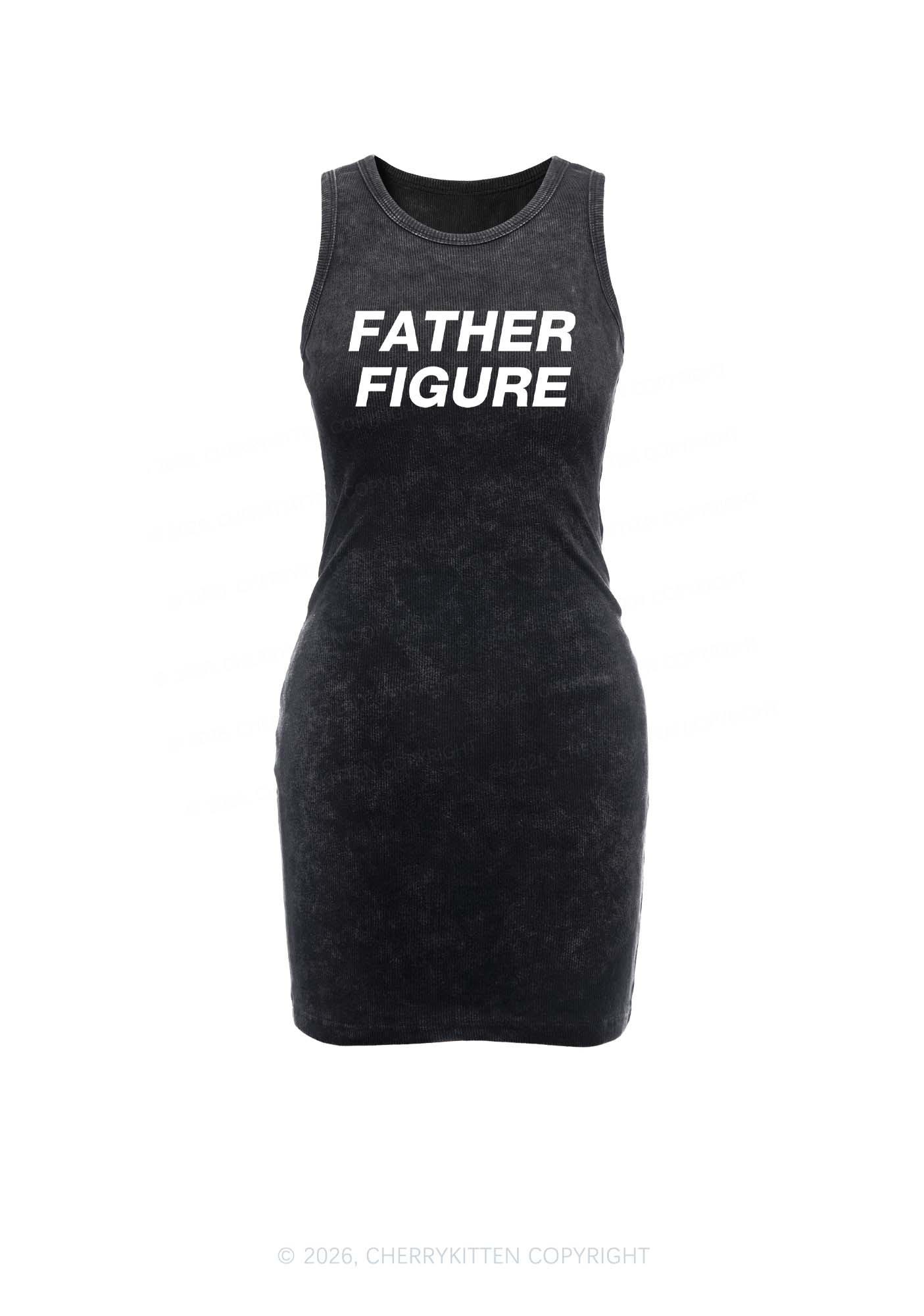 Father Figure Y2K Washed Tank Dress Cherrykitten