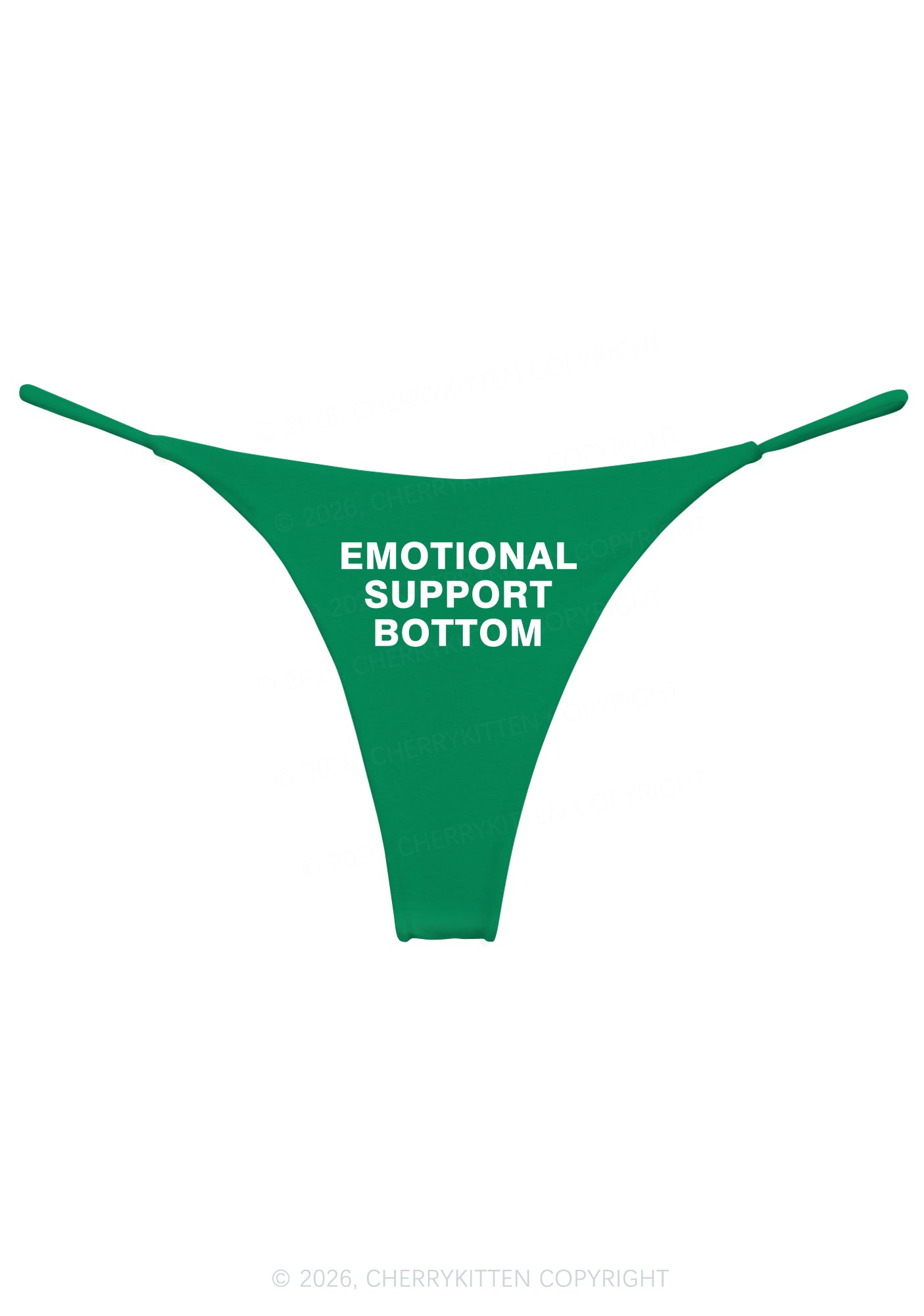 Emotional Support Bottom Pride Y2K Bikini String Thong Cherrykitten