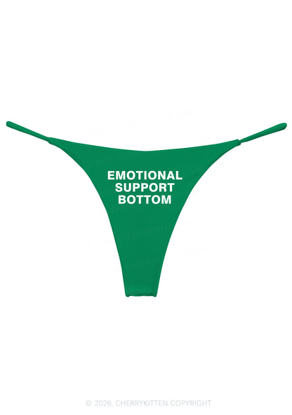 Emotional Support Bottom Pride Y2K Bikini String Thong Cherrykitten