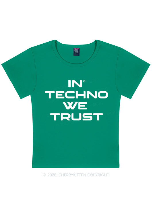 In Techno We Trust Y2K Baby Tee Cherrykitten