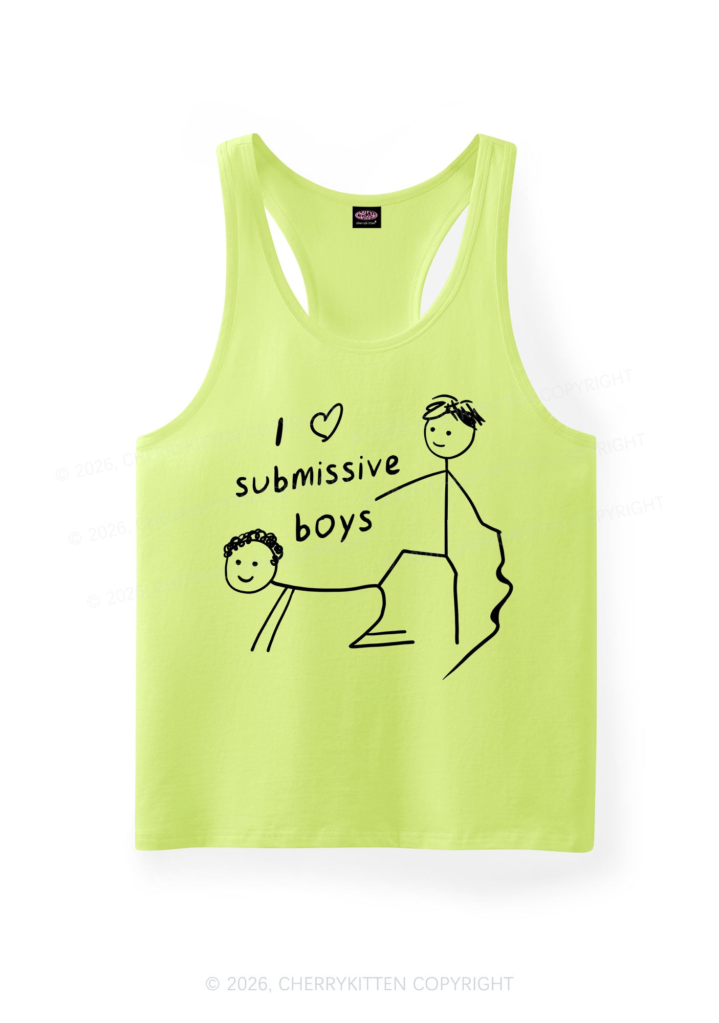 I Love S Gay Boys Pride Y2K Men Racerback Tank Top Cherrykitten