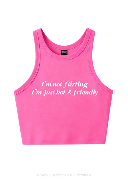 Just Hot And Friendly Y2K Crop Tank Top Cherrykitten