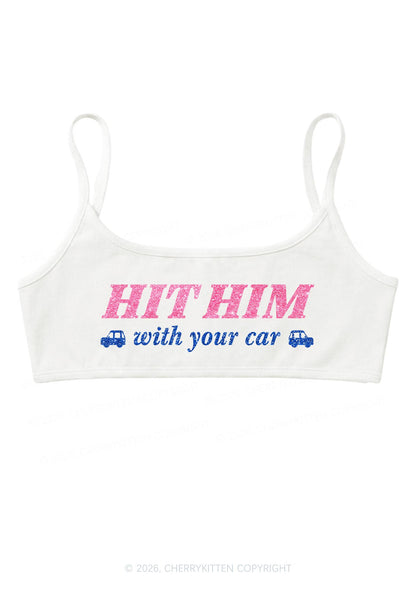 Glitter Hit Him Y2K Super Crop Cami Cherrykitten