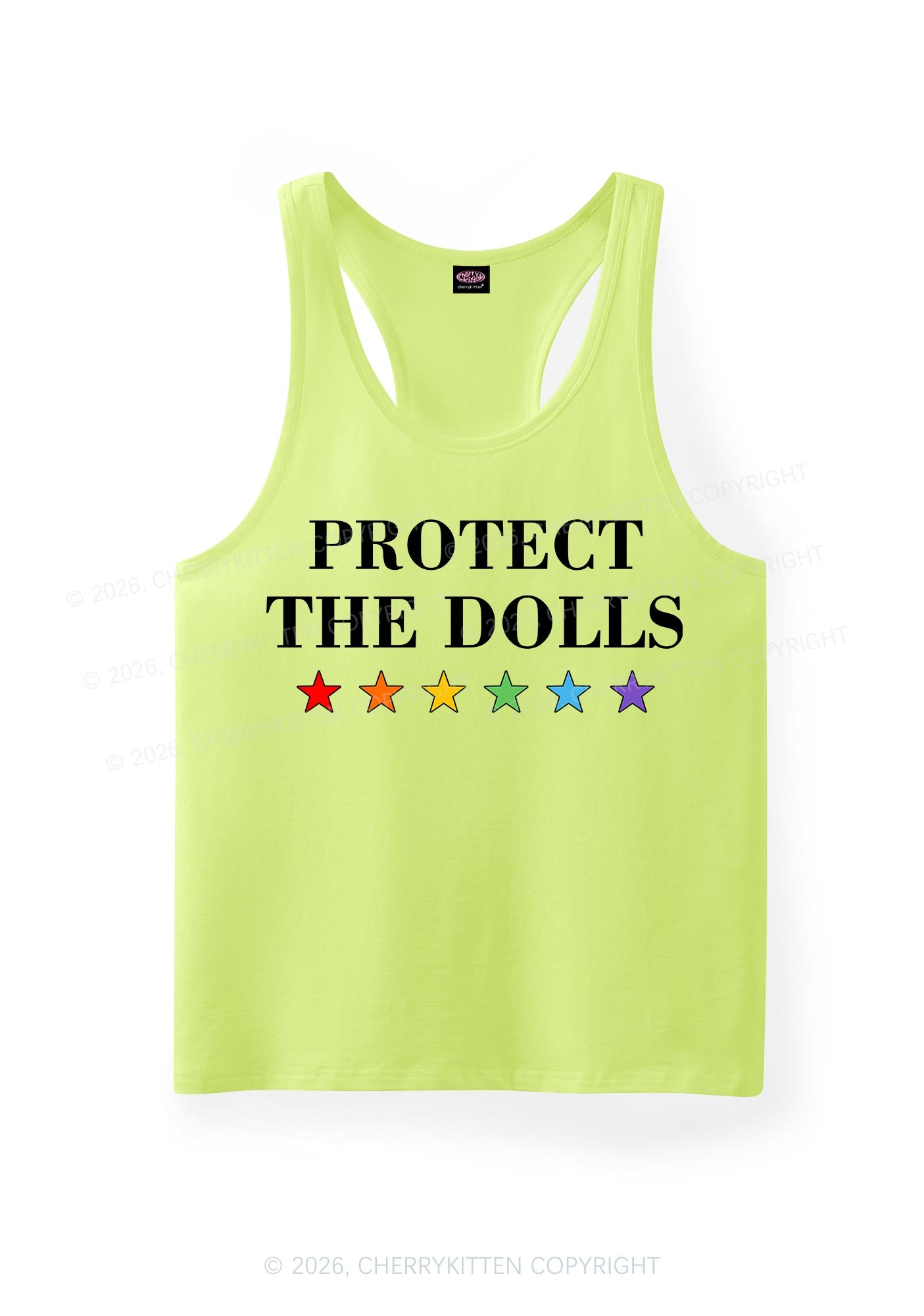 Protect The Dolls Pride Y2K Men Racerback Tank Top Cherrykitten