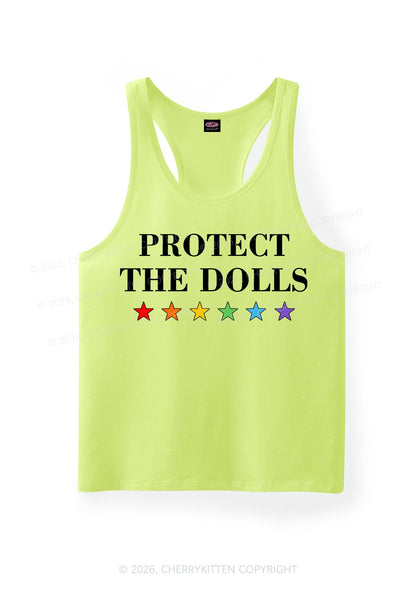 Protect The Dolls Pride Y2K Men Racerback Tank Top Cherrykitten