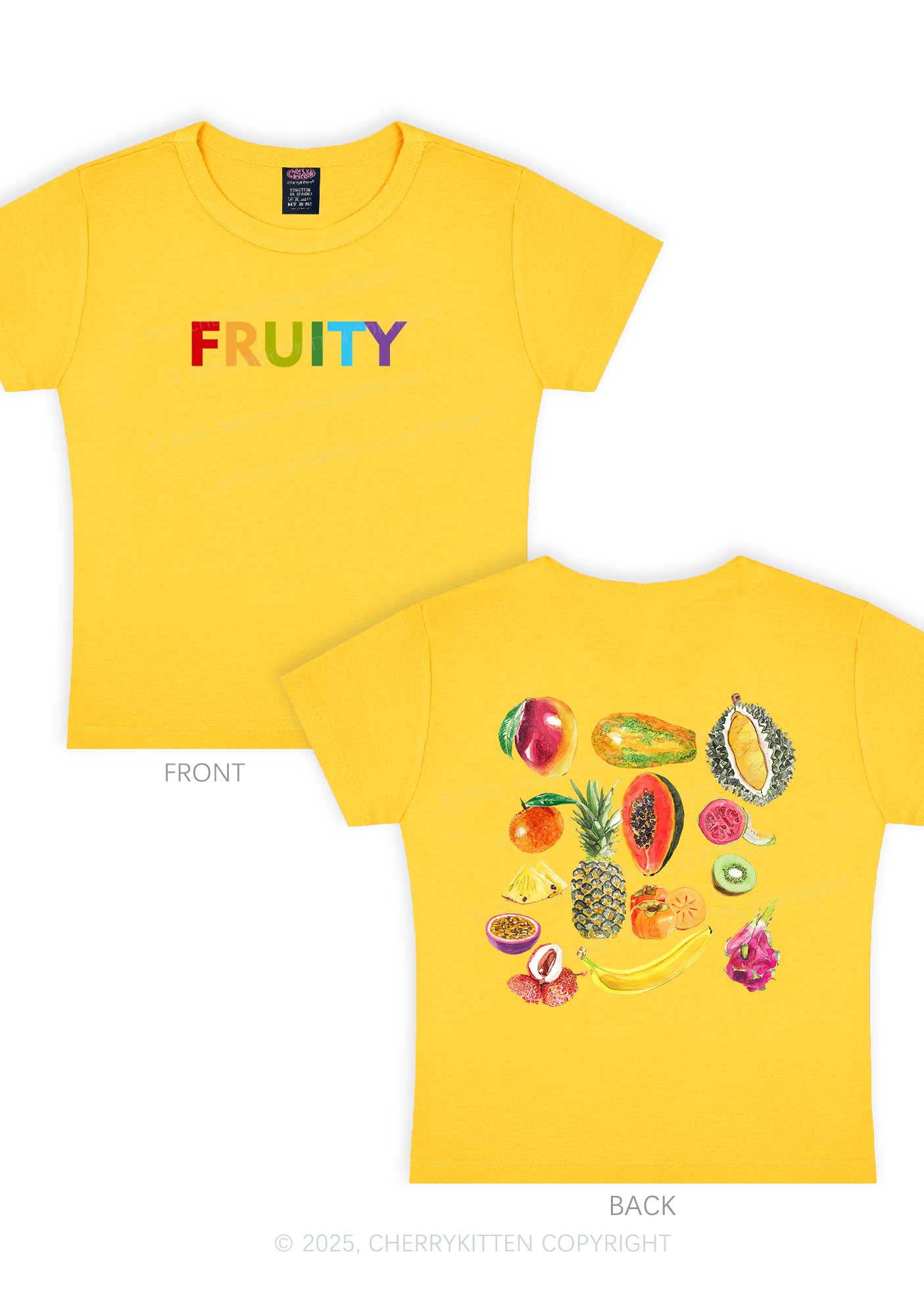 Fruity Two Sides Pride Y2K Baby Tee Cherrykitten