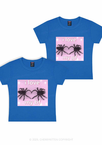 Love My Spider BF GF Y2K Valentine's Day Baby Tee Cherrykitten