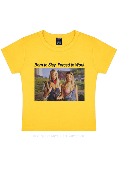 Born To Slay Y2K Baby Tee Cherrykitten