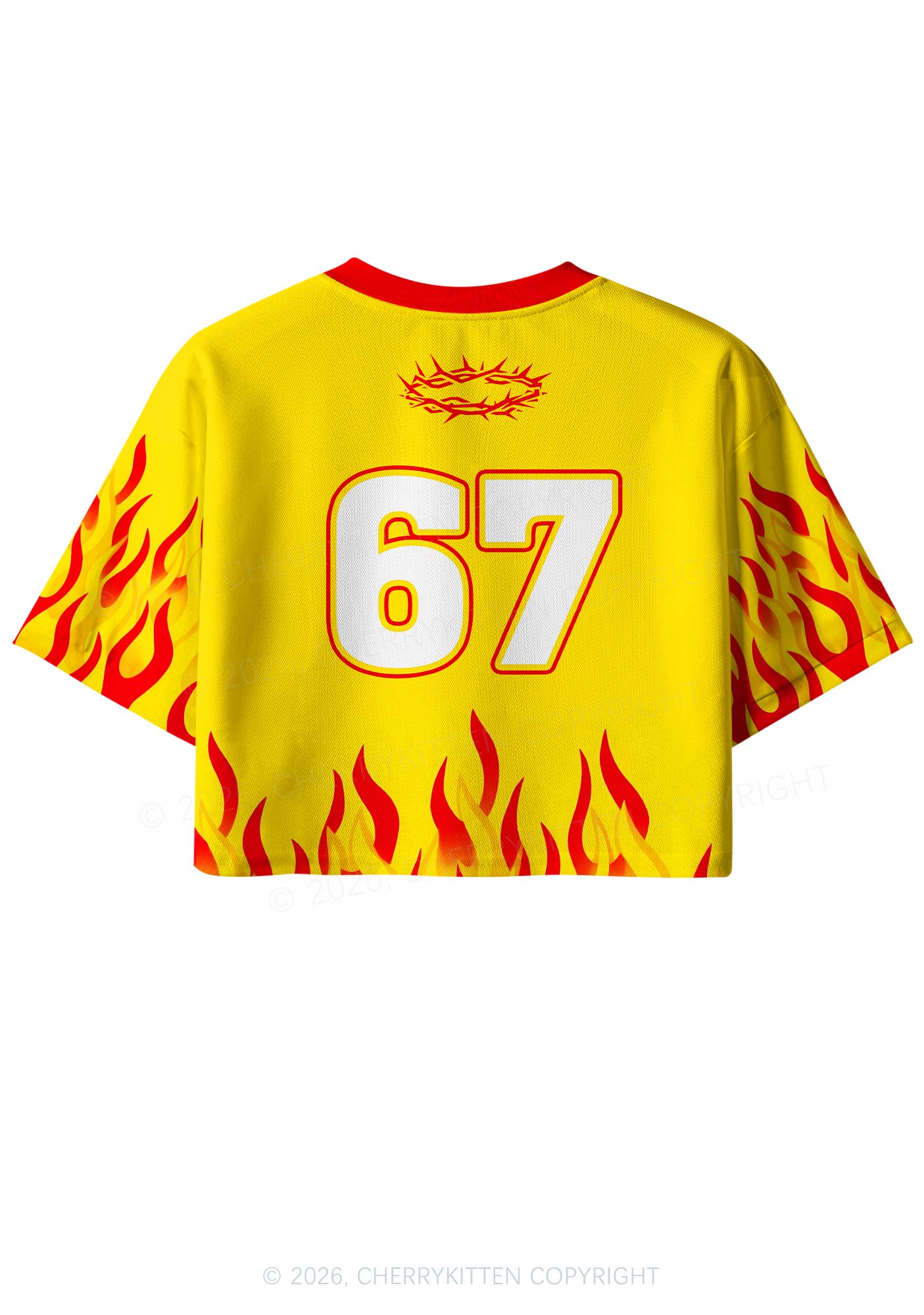 Yellow Gods Favorite Fag Pride Y2K Crop Sport Jersey Shirts Cherrykitten