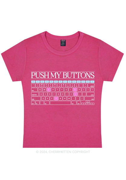 Push My Buttons Y2K Baby Tee Cherrykitten