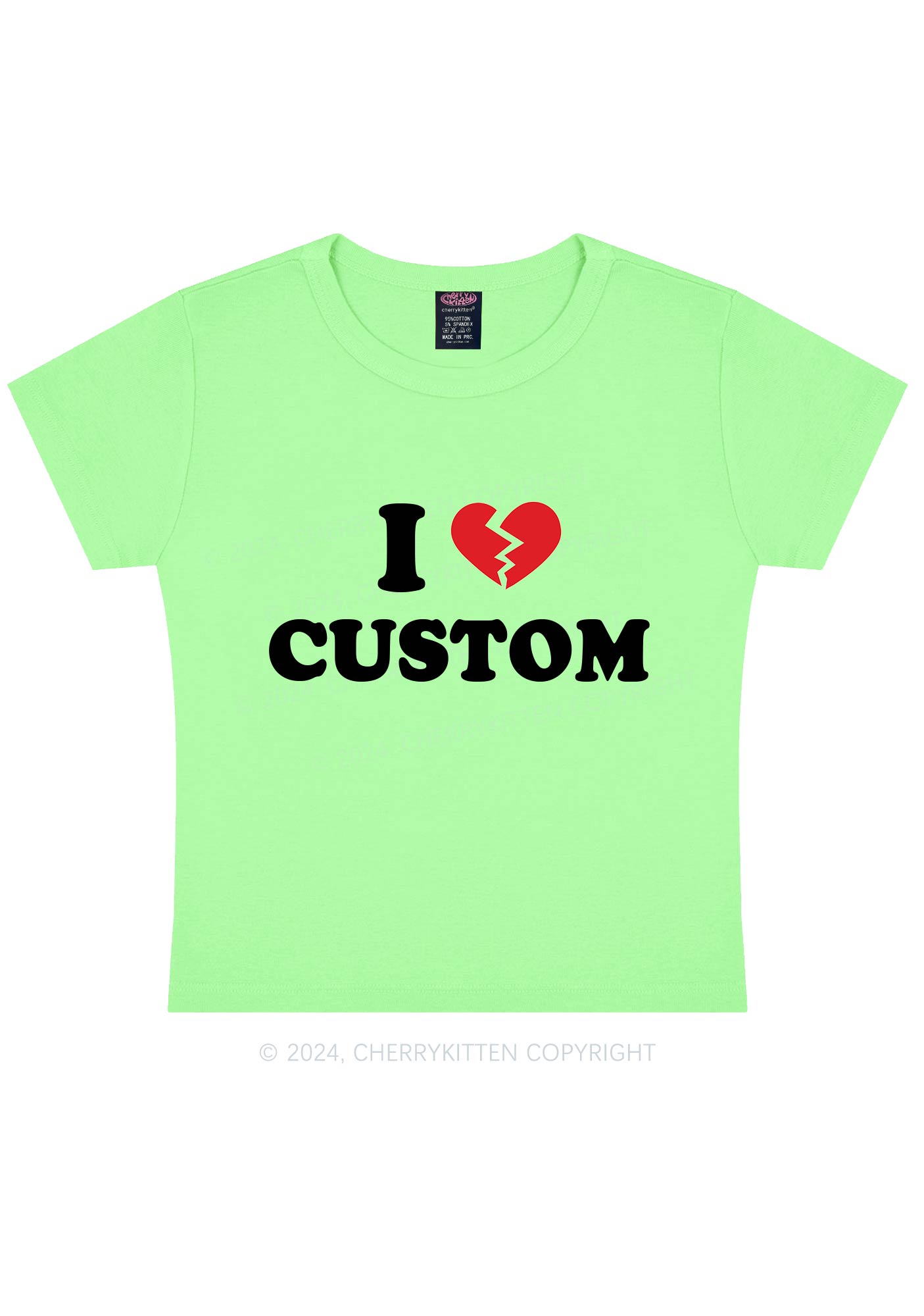 I Hate Personalized Custom Y2K Baby Tee Cherrykitten