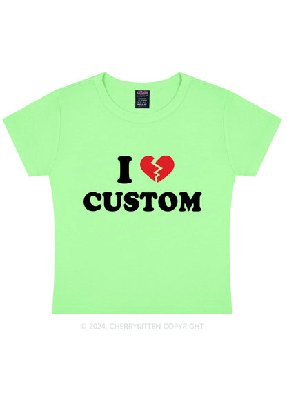 I Hate Personalized Custom Y2K Baby Tee Cherrykitten