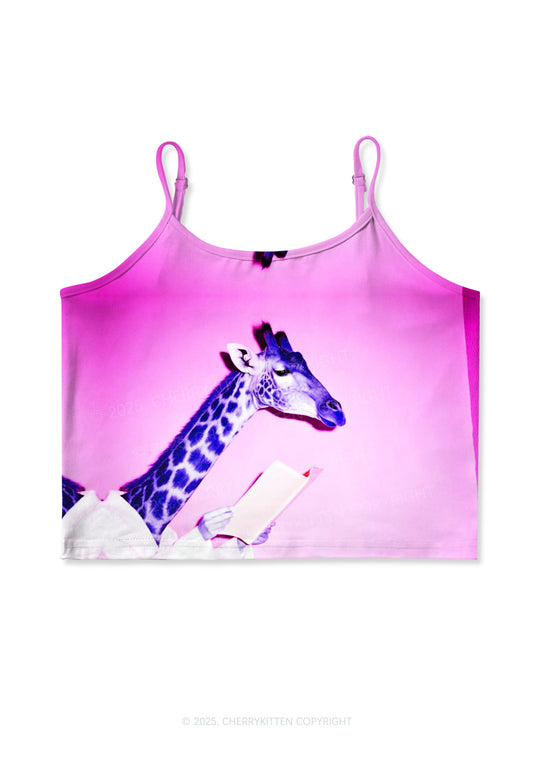 Dr Giraffe Y2K Print Cami Crop Top Cherrykitten