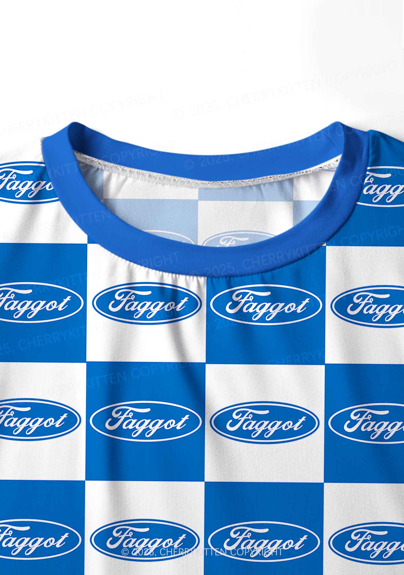 Oval Faggot Pride Y2K Print Long Sleeve Pajama Set Cherrykitten