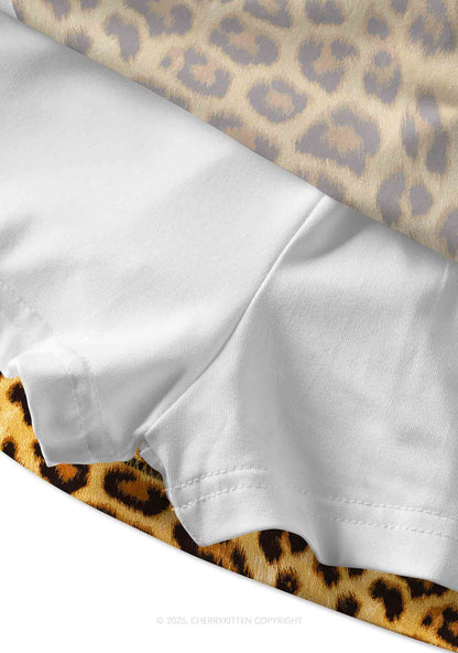 Cxxt Leopard Y2K Print Mini Skirt Cherrykitten