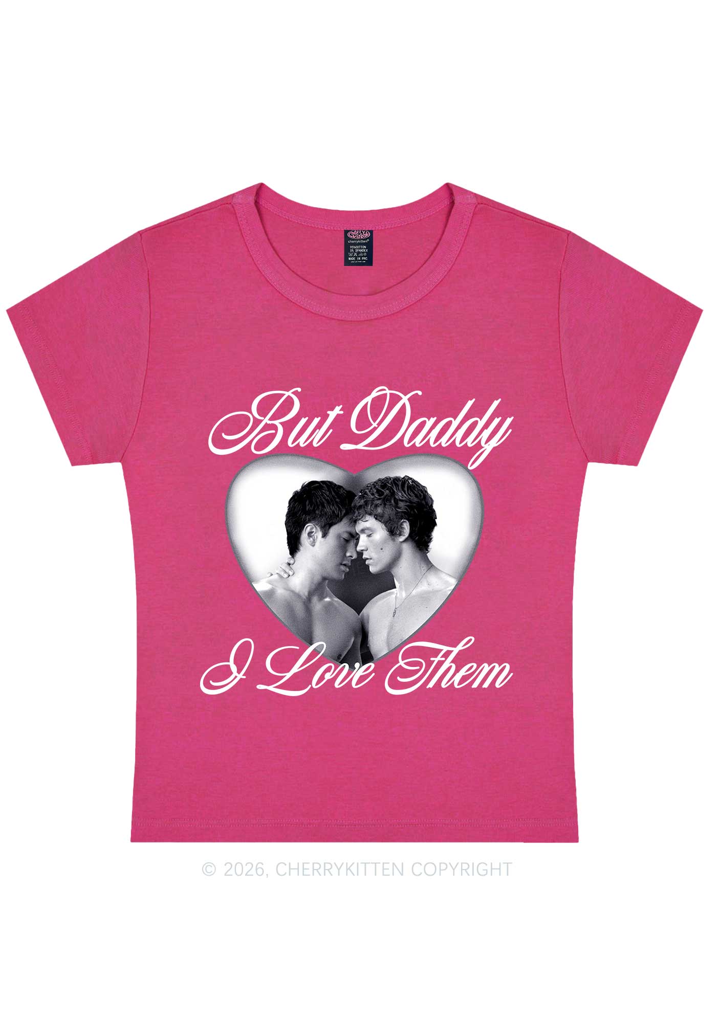 Retro But Daddy I Love Them HR Y2K Baby Tee Cherrykitten