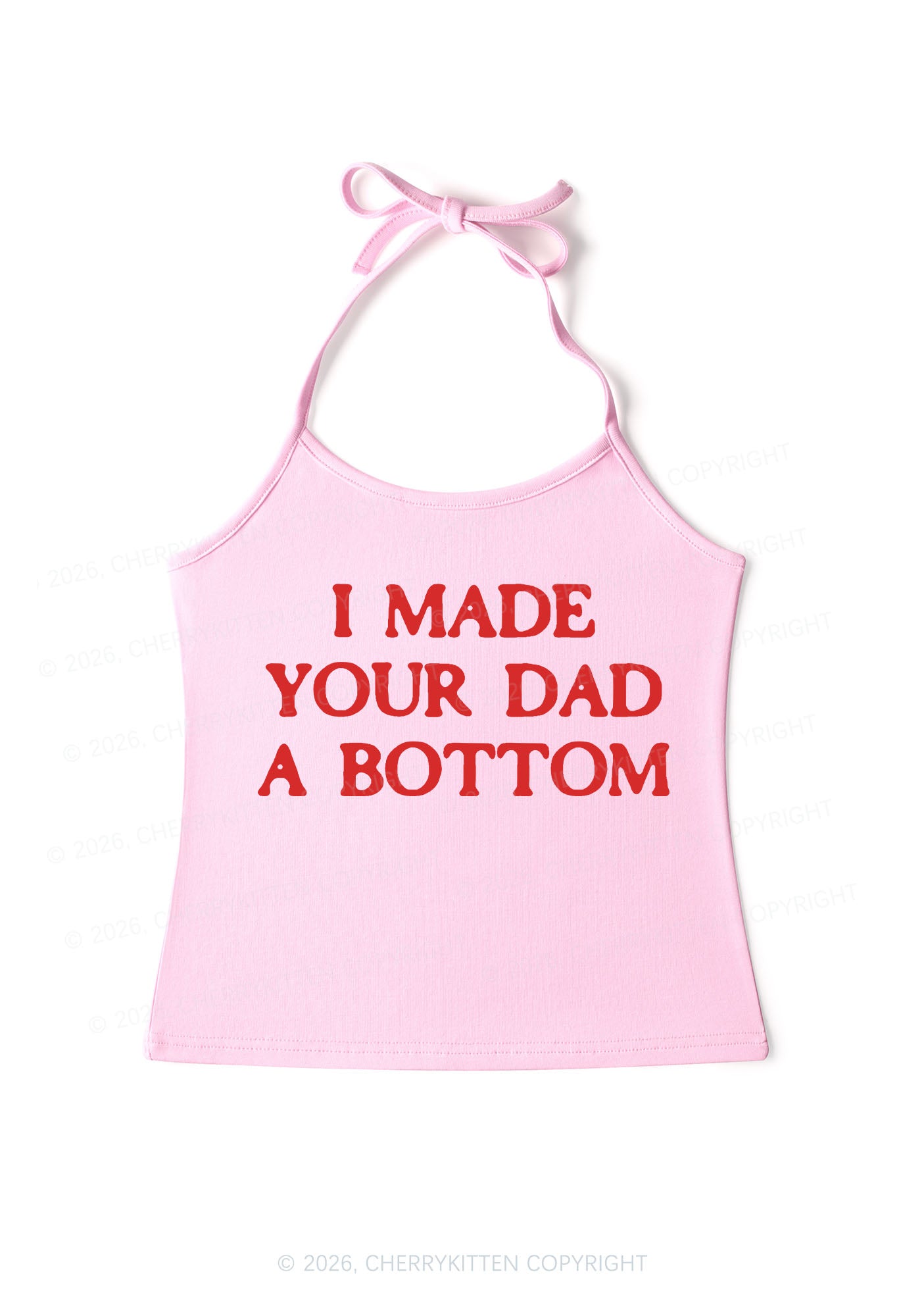 Made Your Dad Bottom Pride Y2K Halter Neck Cami Cherrykitten