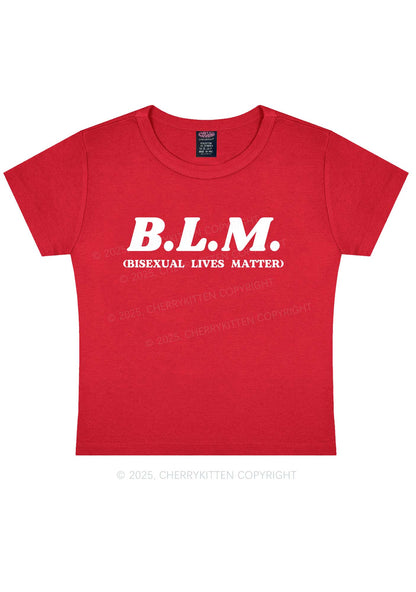 Bisexual Lives Matter Pride Y2K Baby Tee Cherrykitten