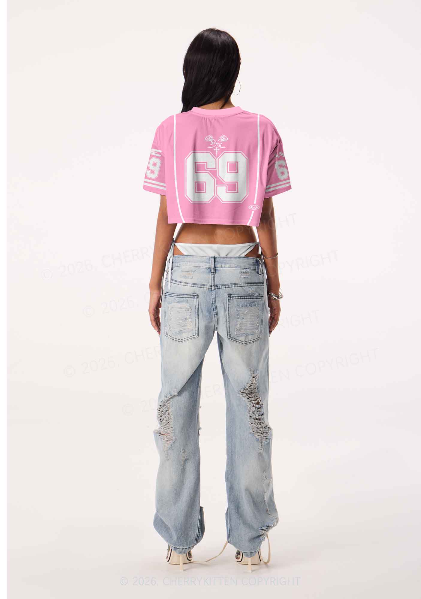 Im A Lesbian And So Can You Pride Y2K Crop Sport Jersey Shirts Cherrykitten