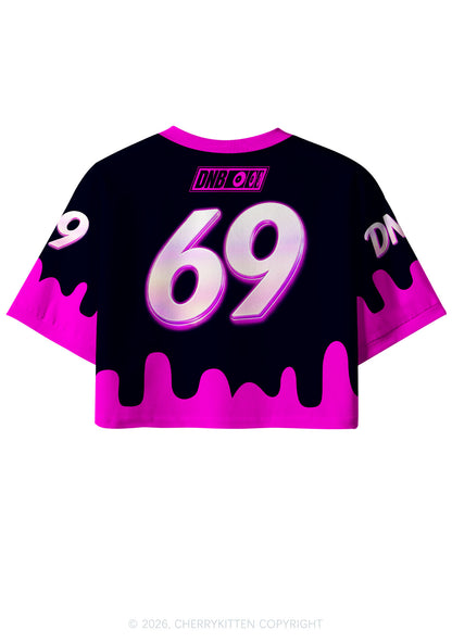 Hot Girls Love DNB Y2K Crop Sport Jersey Shirts Cherrykitten