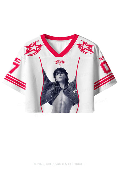 Cowboy Boy Kpop Y2K Crop Sport Jersey Shirts Cherrykitten