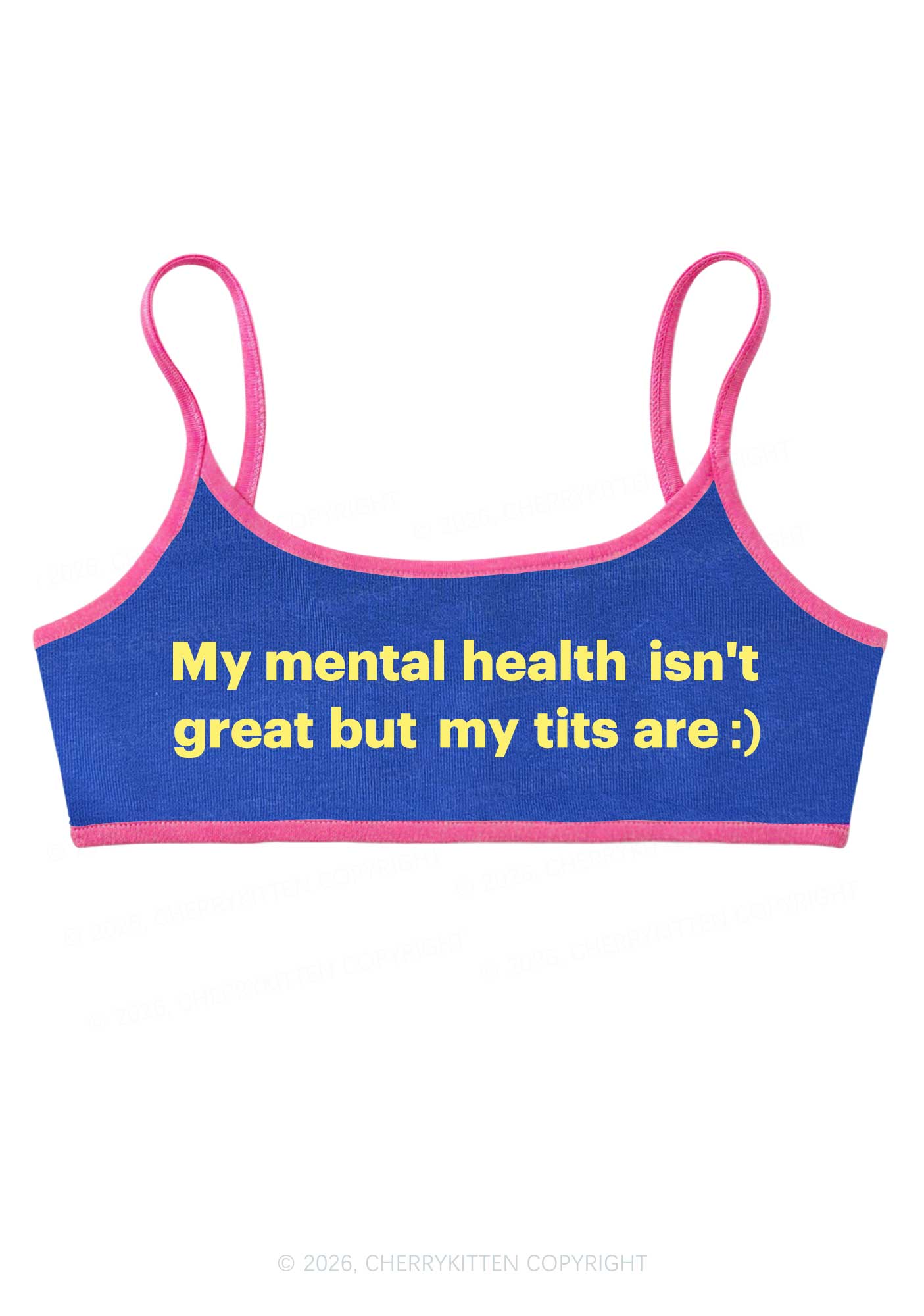 My Mental Health Isnt Great Y2K Super Crop Cami Cherrykitten