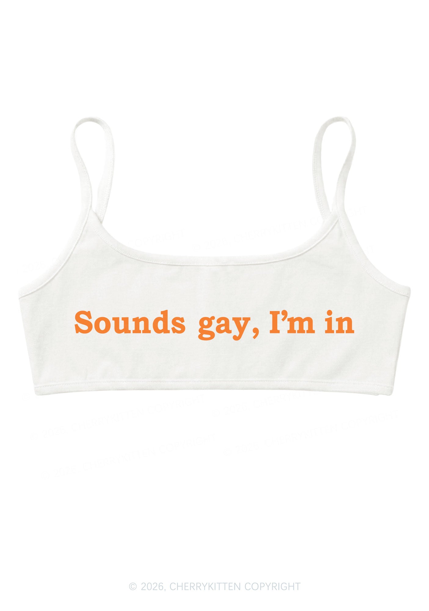 Sounds Gay Pride Y2K Super Crop Cami Cherrykitten