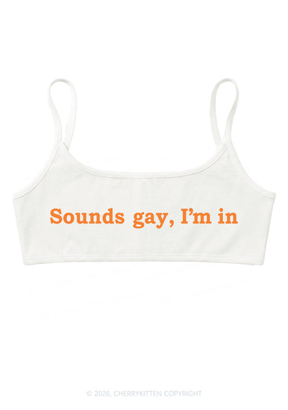 Sounds Gay Pride Y2K Super Crop Cami Cherrykitten