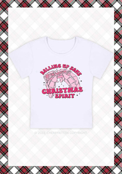 Rolling Up Some Christmas Spirit Baby Tee Cherrykitten