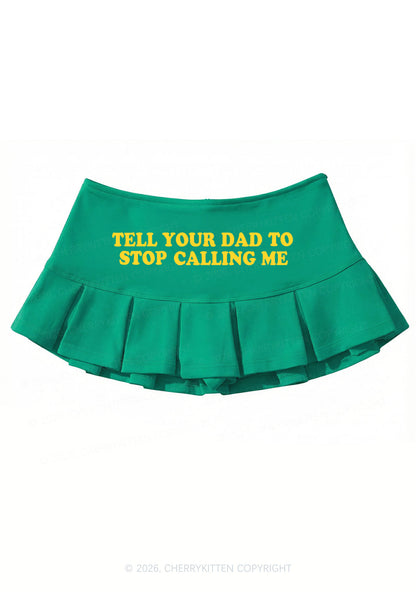 Dad Stop Calling Me Y2K Mini Pleated Skirts Cherrykitten