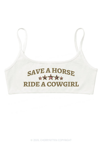 Ride A Cowgirl Stars Y2K Super Crop Cami Cherrykitten