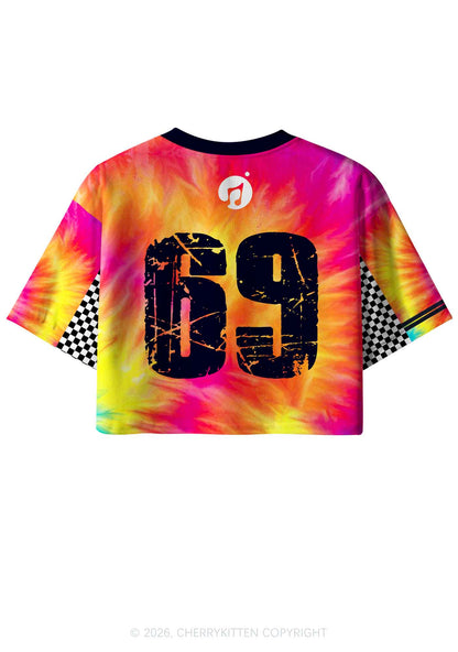 Kiss More Rave Girls Y2K Crop Sport Jersey Shirts Cherrykitten