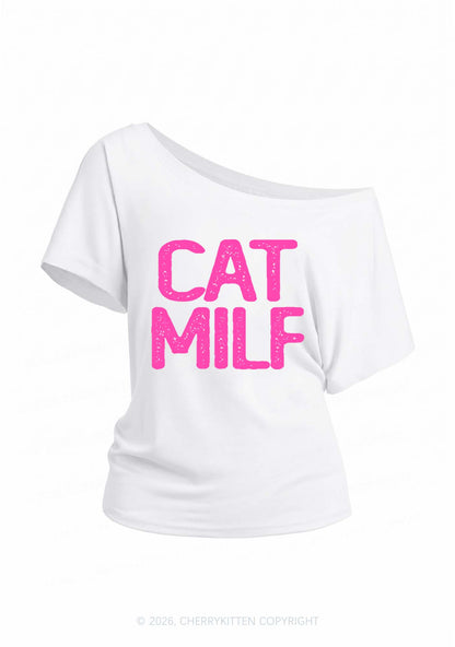 Cat Mxxf Y2K Off Shoulder Tee Cherrykitten