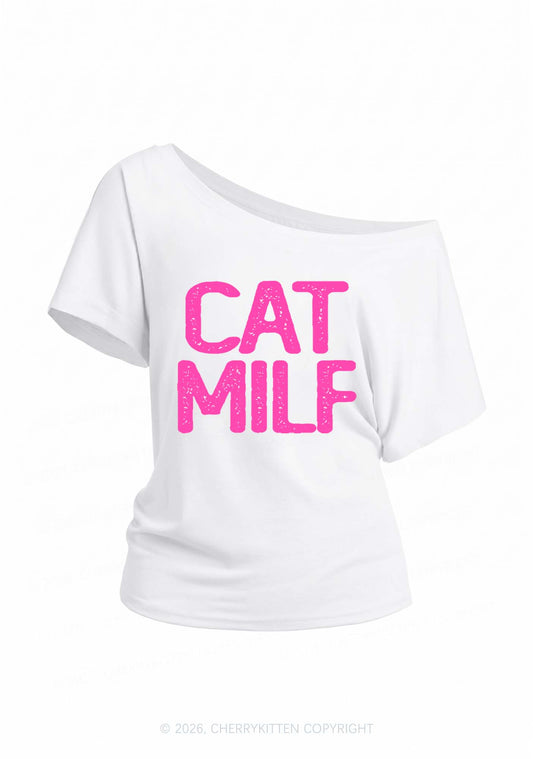 Cat Mxxf Y2K Off Shoulder Tee Cherrykitten