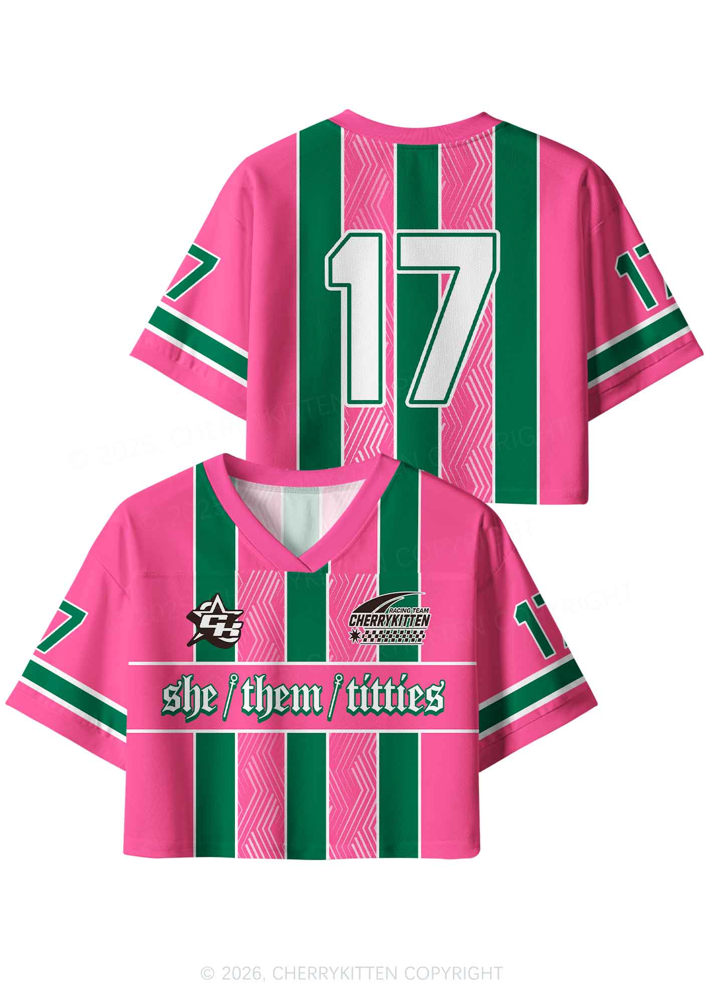 She Them Txtties Pride Y2K Crop Sport Jersey Shirts Cherrykitten