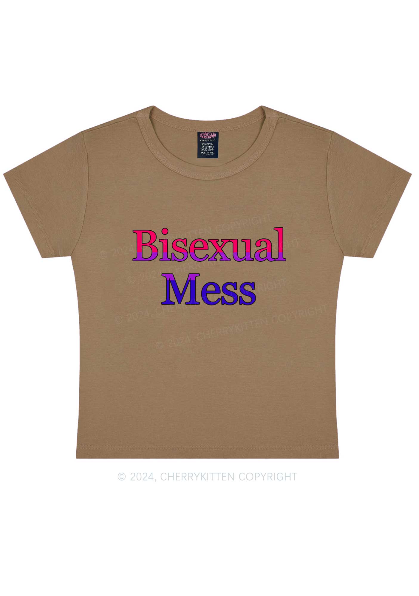 Bisexual Mess Y2K Baby Tee Cherrykitten