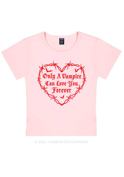 Halloween Vampire Love You Forever Y2K Baby Tee Cherrykitten