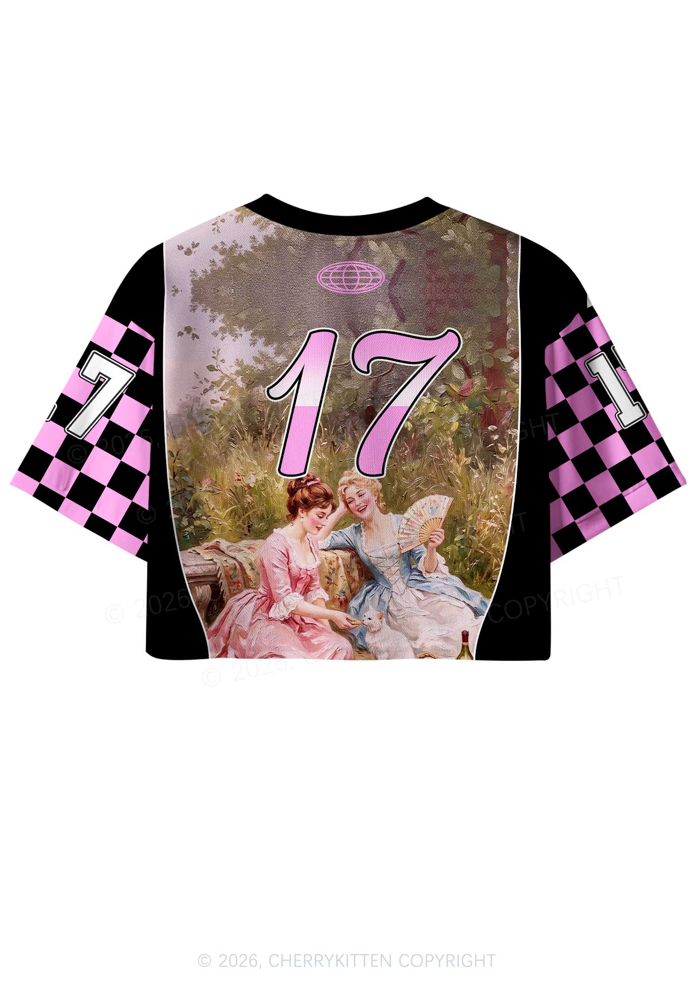 I Let Femmes Top Me Picnic Girls Pride Y2K Crop Sport Jersey Shirts Cherrykitten
