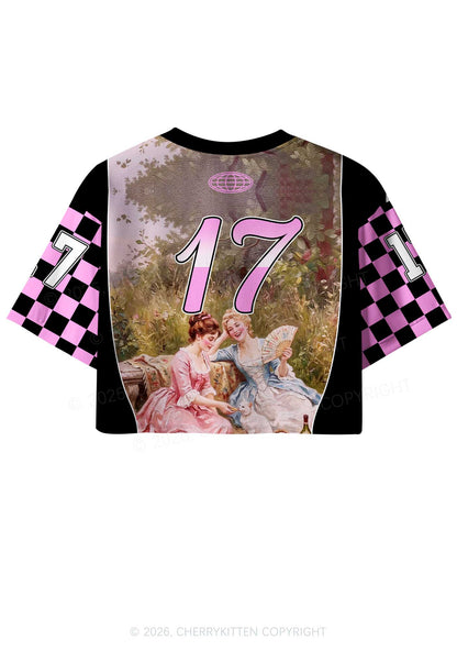 I Let Femmes Top Me Picnic Girls Pride Y2K Crop Sport Jersey Shirts Cherrykitten