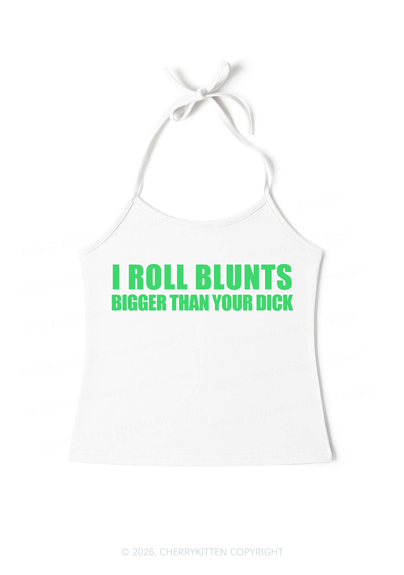 I Roll Blunts Y2K Halter Neck Cami Cherrykitten
