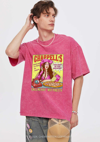 Call Me Hot Y2K Washed Tee Cherrykitten