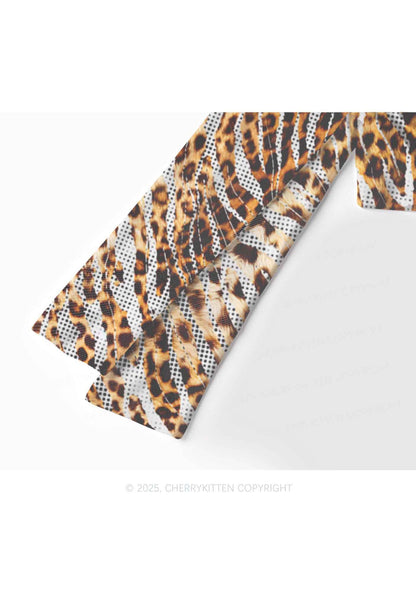 Wild Dots Y2K Mesh Long Sleeve Crop Top Cherrykitten