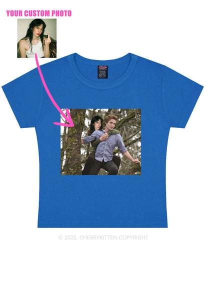 Custom Face Y2K Baby Tee Cherrykitten