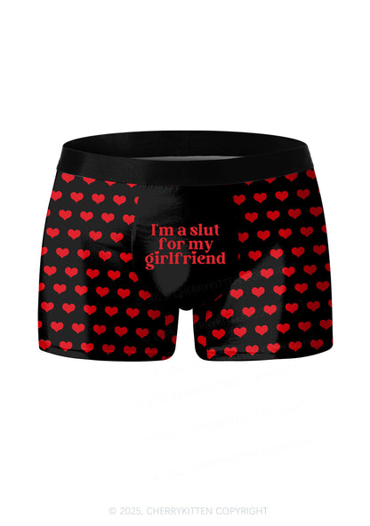 Slxt For My BF GF Valentine's Day Y2K Print Couples Boxer Thong Set Cherrykitten