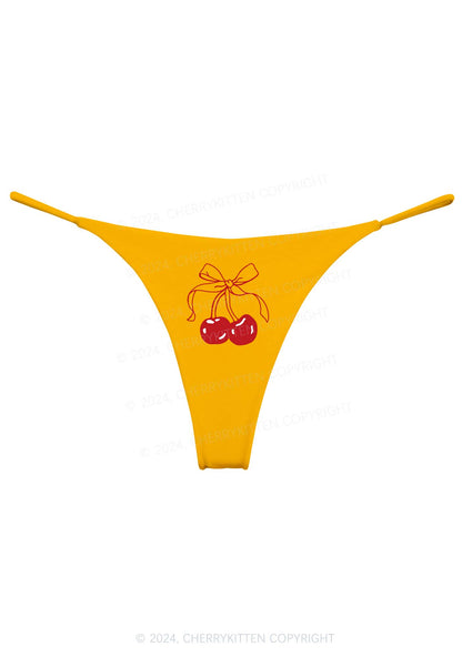 Bow Cherry Y2K Bikini String Thong Cherrykitten