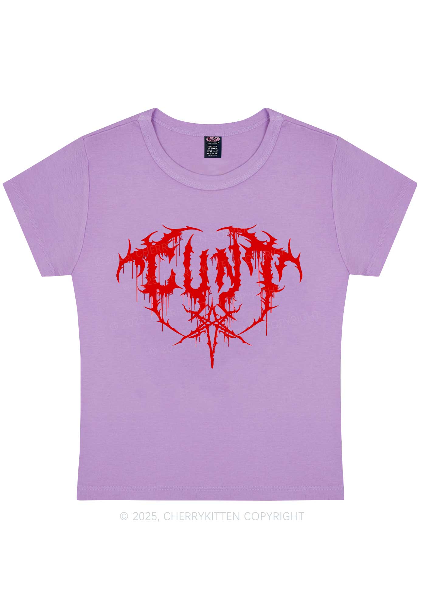 Halloween Punk Cxxt Y2K Baby Tee Cherrykitten