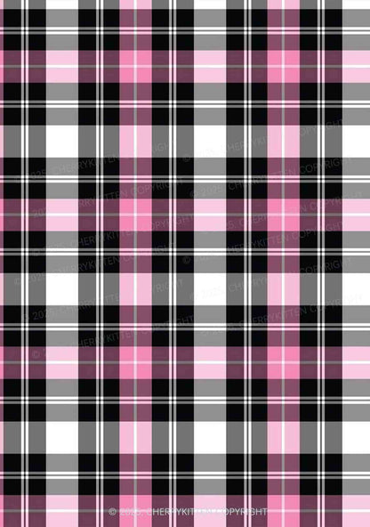 Pink And White Plaid Y2K Print Mini Layered Skirt Cherrykitten